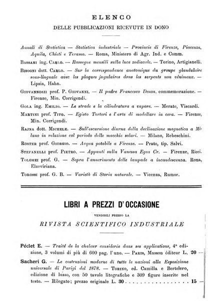 Rivista scientifico-industriale delle principali scoperte ed invenzioni fatte nelle scienze e nelle industrie