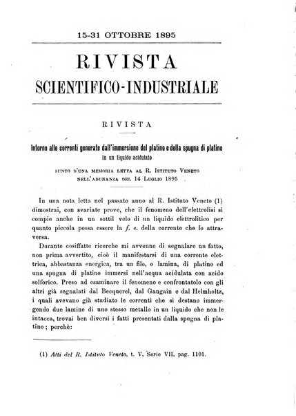 Rivista scientifico-industriale delle principali scoperte ed invenzioni fatte nelle scienze e nelle industrie