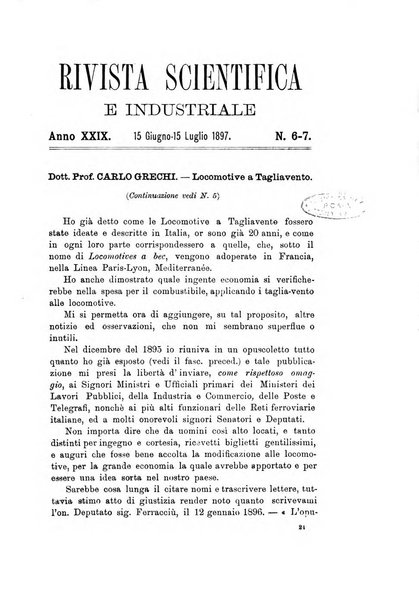 Rivista scientifico-industriale delle principali scoperte ed invenzioni fatte nelle scienze e nelle industrie