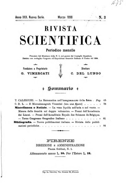 Rivista scientifico-industriale delle principali scoperte ed invenzioni fatte nelle scienze e nelle industrie