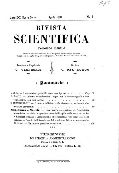 Rivista scientifico-industriale delle principali scoperte ed invenzioni fatte nelle scienze e nelle industrie