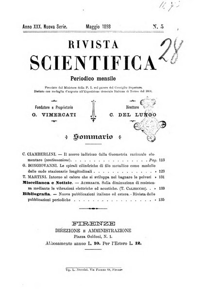 Rivista scientifico-industriale delle principali scoperte ed invenzioni fatte nelle scienze e nelle industrie