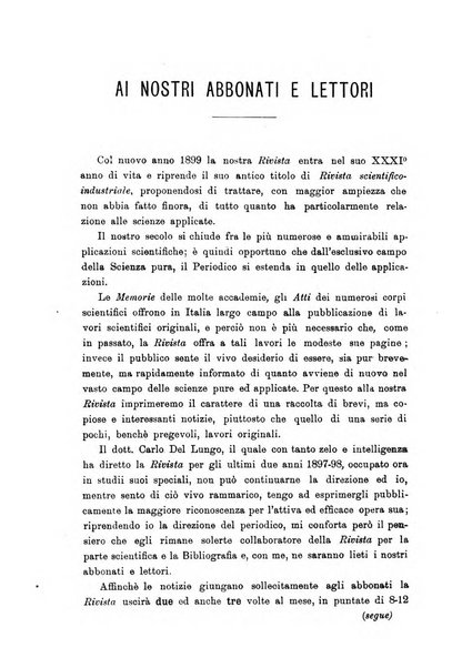 Rivista scientifico-industriale delle principali scoperte ed invenzioni fatte nelle scienze e nelle industrie