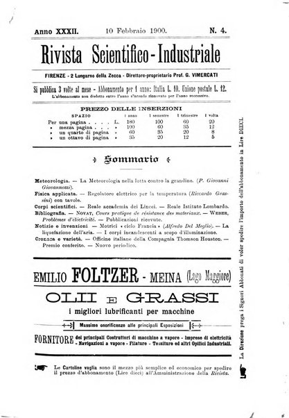 Rivista scientifico-industriale delle principali scoperte ed invenzioni fatte nelle scienze e nelle industrie