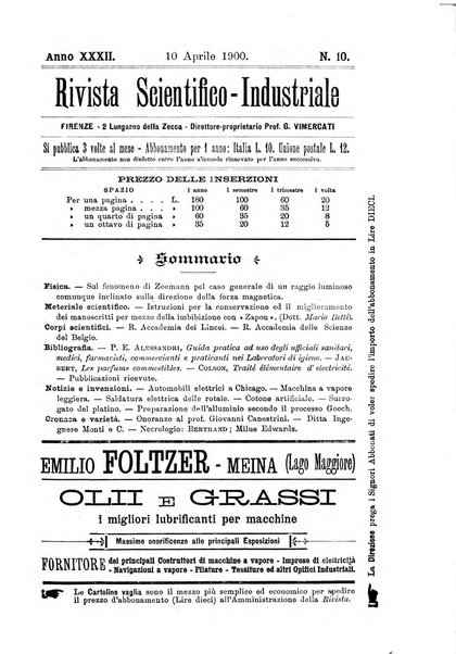 Rivista scientifico-industriale delle principali scoperte ed invenzioni fatte nelle scienze e nelle industrie