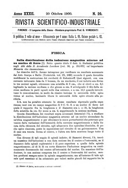 Rivista scientifico-industriale delle principali scoperte ed invenzioni fatte nelle scienze e nelle industrie