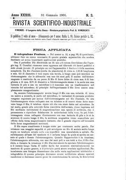 Rivista scientifico-industriale delle principali scoperte ed invenzioni fatte nelle scienze e nelle industrie