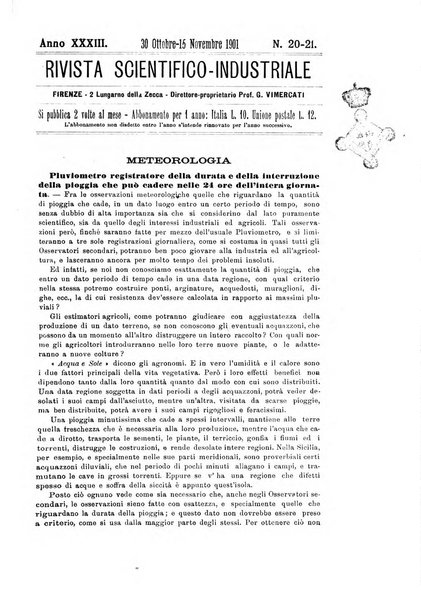 Rivista scientifico-industriale delle principali scoperte ed invenzioni fatte nelle scienze e nelle industrie