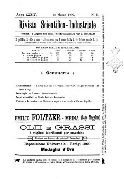 Rivista scientifico-industriale delle principali scoperte ed invenzioni fatte nelle scienze e nelle industrie