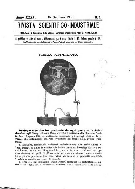 Rivista scientifico-industriale delle principali scoperte ed invenzioni fatte nelle scienze e nelle industrie