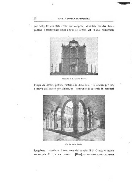 Rivista storica benedettina pubblicazione illustrata di storia e letteratura monastica