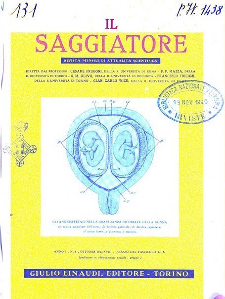 Il saggiatore rivista mensile di attualità scientifica