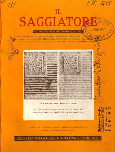 Il saggiatore rivista mensile di attualità scientifica