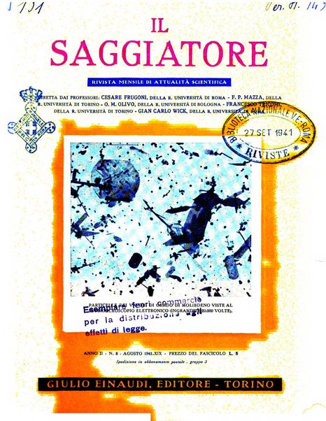 Il saggiatore rivista mensile di attualità scientifica