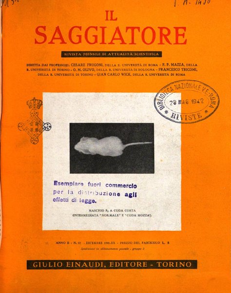 Il saggiatore rivista mensile di attualità scientifica