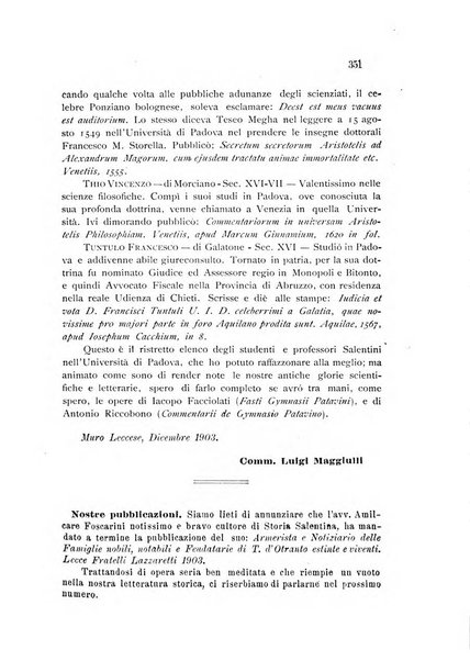 Rivista storica salentina