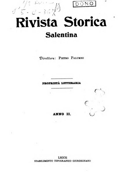 Rivista storica salentina