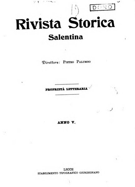 Rivista storica salentina