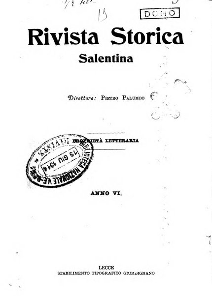 Rivista storica salentina