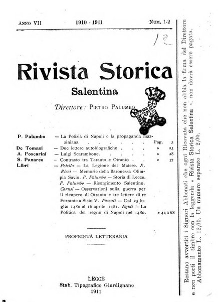 Rivista storica salentina