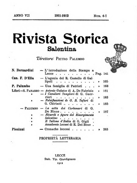 Rivista storica salentina