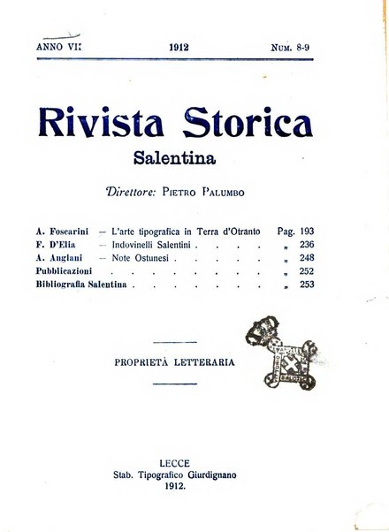 Rivista storica salentina