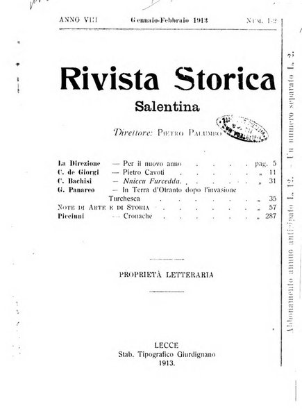 Rivista storica salentina