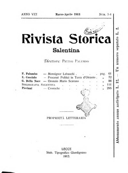 Rivista storica salentina