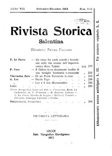 Rivista storica salentina