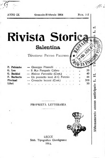 Rivista storica salentina