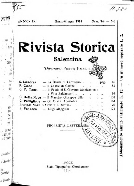 Rivista storica salentina