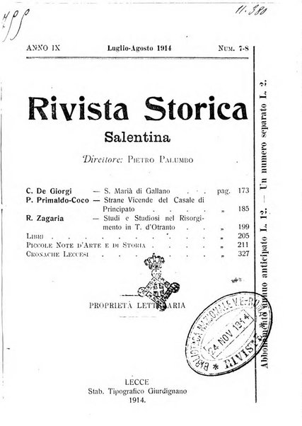 Rivista storica salentina