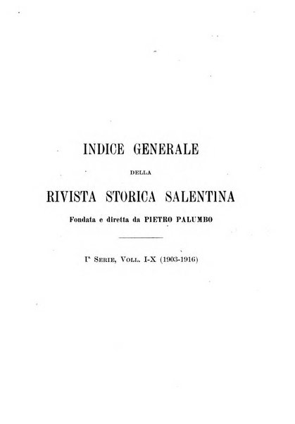 Rivista storica salentina