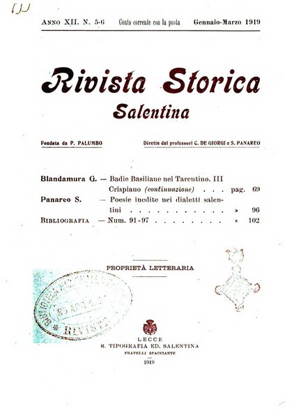 Rivista storica salentina