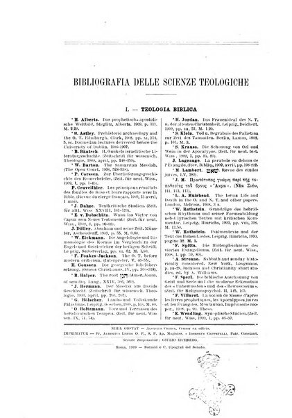 Rivista storico-critica delle scienze teologiche pubblicazione mensile