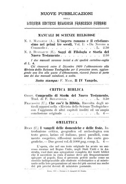 Rivista storico-critica delle scienze teologiche pubblicazione mensile