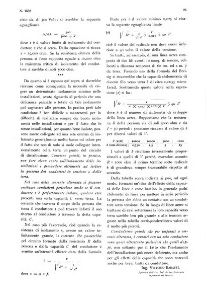 Rivista tecnica dell'elettricità pubblicazione settimanale illustrata