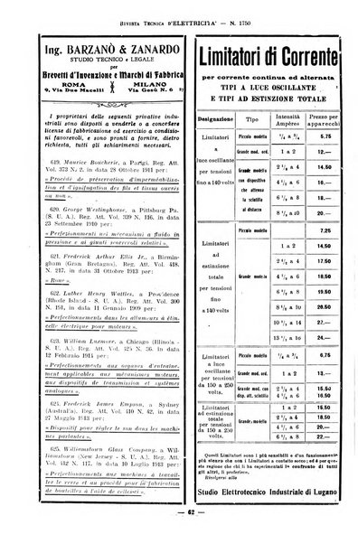 Rivista tecnica dell'elettricità pubblicazione settimanale illustrata