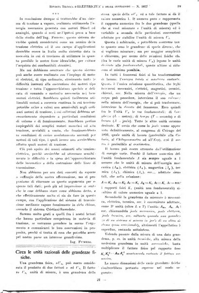 Rivista tecnica dell'elettricità pubblicazione settimanale illustrata