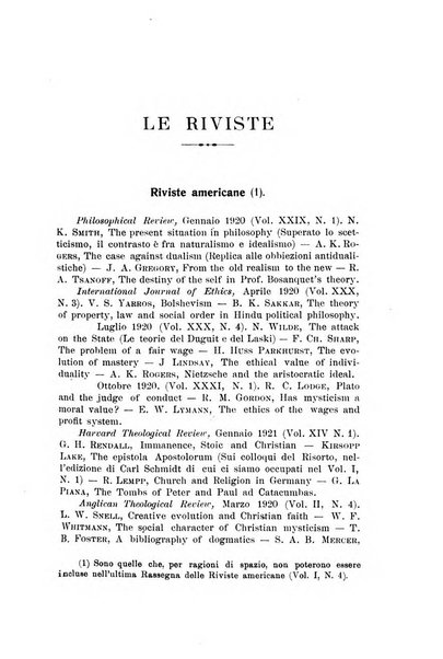 Rivista trimestrale di studi filosofici e religiosi