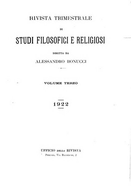 Rivista trimestrale di studi filosofici e religiosi