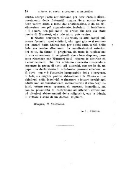 Rivista trimestrale di studi filosofici e religiosi