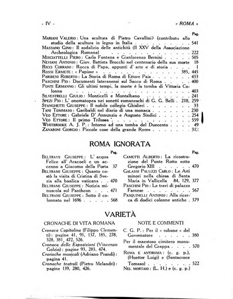 Roma rivista di studi e di vita romana