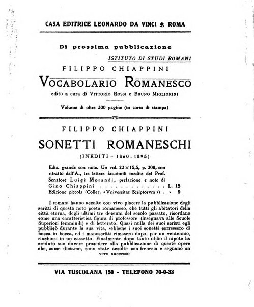 Roma rivista di studi e di vita romana