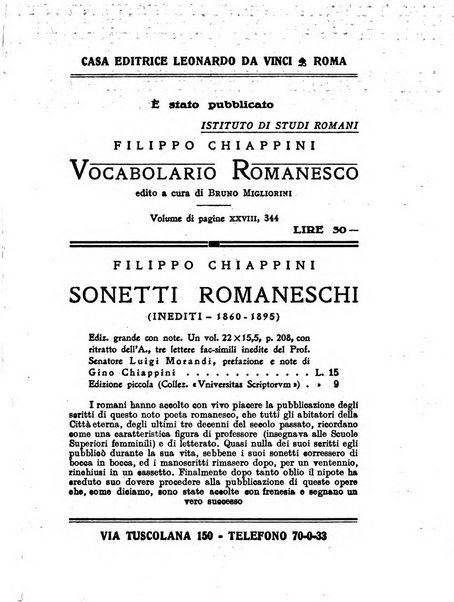 Roma rivista di studi e di vita romana