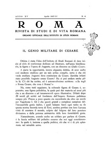 Roma rivista di studi e di vita romana