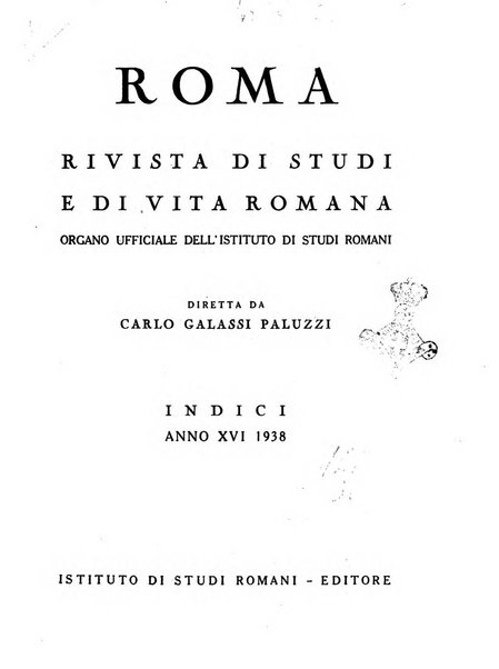 Roma rivista di studi e di vita romana