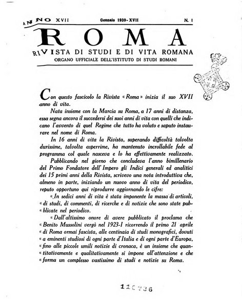 Roma rivista di studi e di vita romana