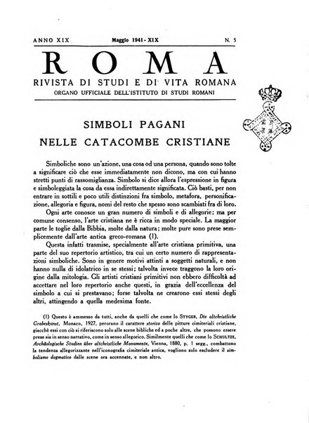 Roma rivista di studi e di vita romana