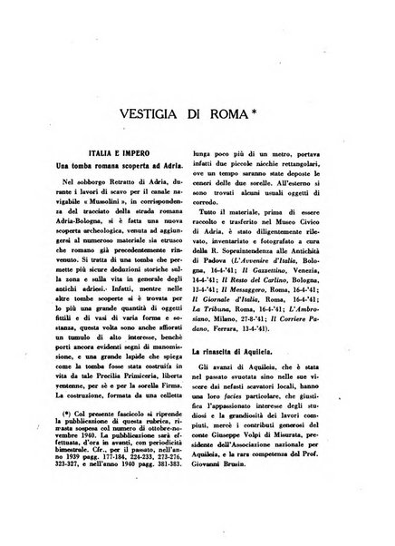 Roma rivista di studi e di vita romana